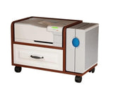 PXIWDAN Printer Stand Wood Printer Stand with Wheels Movable Cart Storage Rack Office with Drawer Shelf for Office(B)