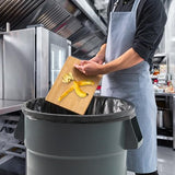 PRO&Family 4 Pack 55 Gallon Gray Round Commercial Trash Can with Lid