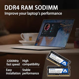 DDR4 32GB Kit (2x16GB) 3200MHz (or 2933MHz or 2666MHz) PC4-25600 CL22 1.2V Unbuffered Non-ECC SODIMM 260-Pin Laptop Notebook PC Computer Memory Module Ram