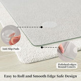 FlyEcho Glass Chair Mat 60" x 80" Tempered Glass Office Chair Mat