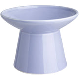 KITCHENLESTAR Ceramic Elevated Cat Bowls - 6.2 Inch Extra Wide Raised Cat Food and Water Bowl Set for Indoor Cats, Whisker-Friendly Ceramic Cat Dish for Elder Big Cats & Small Dogs,Light Purple,1 Pack