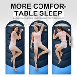 TANSTRIDER Sleeping Bags for Adults Teens, 3 Season Lightweight Camping Sleeping Bag, Compact Waterproof Backpacking Gear for Men Women, Warm Weather Hiking Travel, Compression Sack, 86.6x31.5, 3lb