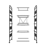 PUNCIA 4 Tiers Metal Rolling File Carts with Wheels Hanging Files for Letter Size Movable Pull-Out File Folder Rack Drawer File Cabinet