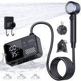 IGRL Portable Shower for Camping, Powerful 10L/Min Water Flow, Rechargeable Shower Pump with Bath Sponge, 4 Spray Modes, IPX8 Waterproof, 7800mAh Battery, Ideal for Hiking, Travel, Pet, Car Wash