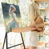 Height Metal Standing Easel with Adjustable Chain, Heavy Duty Art Easel for Painting