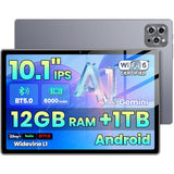 2026 Android Tablet with Gemini AI, 12GB+64GB+1TB Expand, 10.2inch Tablet