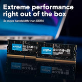 Crucial 64GB DDR5 RAM, 5200MHz (or 4800MHz) Laptop Memory Kit, SODIMM 262-Pin