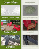 GREENVINES Outdoor-Rocking-Chairs-Set-of-2 | HDPE Plastic | Patio Rockers | Porch Rocker Chair | Shaker | Oversized | High Ladder Back | Big & Tall | PentaLuxe | Black