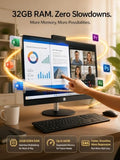 HP 27" Touchscreen All-in-One Desktop Computer, AMD Ryzen 7 7730U