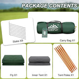camppal 1 Person Tent for Camping Hiking Mountain Hunting Backpacking Tents 4 Season Resistance to Windproof Rainproof and Waterproof