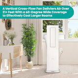Hisense 8,000 BTU Portable Inverter Air Conditioner with Dehumidifier, Quiet Operation & Dual Hose Design, AC Heater Combo Unit for Room in White