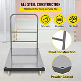 Height Flat Dolly, Hand Trucks with 5" Nylon Casters, Heavy-Duty Utility Push Carts