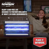 Flowtron Indoor Bug Zapper: 3000V Electric Insect Killer & Mosquito Trap - 1000 Sq Ft Coverage - 30W Dual UV Light Fly Zapper for Kitchen, Bedroom, RV & Restaurant - Safe Gnat & Moth Killer