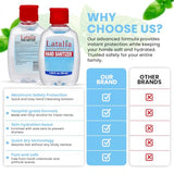 Latalia Mini Hand Sanitizer Travel Size Bulk Pack of 96 | 80% Alcohol Gel Unscented Non Drying Moisturizing For Non-Sticky