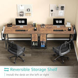 Computer Desk with Fabric Drawers, 47 Inch Desk for Small Space Home Office, Modern Simple Study Writing Table PC Desks for Bedroom, Rustic Brown