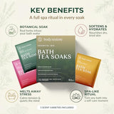 Body Restore Bath Tea Soaks Gift Set – Spa Gifts for Women, Mom, Wife & Self Care Lovers – Relaxing Botanical Bath Sachets for Stress Relief & Hydrated Skin – Essential Mix (3 Pack)