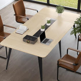 Homall 8FT Conference Table, 94.48L x 47.24W x 29.92H Inches Meeting Table with Cable Grommets, Seminar Boardroom Table Workstation for Office Conference, Meeting Room (Light Wood Grain)