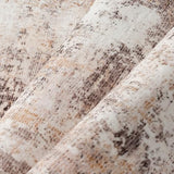 WondRg 5x7 Washable Area Rug Beige Grey Abstract Non Slip Soft Medium Pile Rug for Living Room Bedroom Dining Room Office Neutral Modern Indoor Throw Carpet for Home Decor