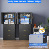 Metal Filing Storage Cabinet with Locking Doors and Adjustable Shelf for Home, Office