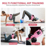 Hip Thrust Belt - Dumbbell Hip Thrust Belt - Premium Leather Thickened & Widen, Comfortable (deep pink)