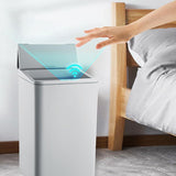 BXFIRS Home Smart Sensing ABS Trash Can Automatic for Kitchen Living Room Bedroom Bathroom Office Garbage bin(OneColor)