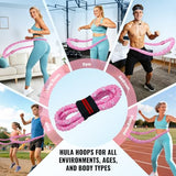 SOHIDAS Soft Hula Hoop for Adults 3.3lb Weighted Hula Hoops for Women Weight Loss Pilates Equipment Infinity Hoop Soft Spring Weighted Hoop