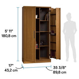 Sauder HomePlus Storage Cabinet/ Pantry cabinets, Sienna Oak finish