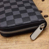 Cowhide Long Wallet Cellphone Clutch Business Men's Clutch Checkbook Handbag Zipper Design