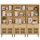 WAMPAT 72.8" Tall 6 Tiers Bookshelf with Doors & Drawer for Home Office