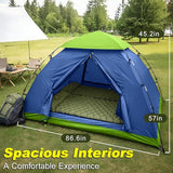 CampExo Camping Tent,2 Person Tent,Lightweight Waterproof Backpacking Tent,5-Minute Setup Outdoor Tent with Carry Bag,Ideal for Camping Hiking (Navy Blue)
