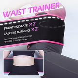 JLoibao Weighted Hula Circle for Adults Weight Loss, Infinity Fitness Hoop Plus Size 51 Inch with Sweat Belt, Include 27 Detachable Links and Waist Trainer for Women (Purple)