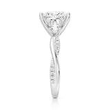 MSBLUE® Moissanite Engagement Ring, 1.5CT Princess-Cut Size 9