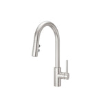 Pfister Stellen Kitchen Faucet with Pull Down Sprayer Single Handle High Arc Stainless Steel Finish 3 Water Settings Modern Sink Faucet for 1 or 3 Hole Installation LG529SAS