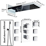 Thermostatic Bathroom Rain Waterfall Shower Faucets POLGDW