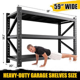 4 Set 5000LBS Heavy Duty Storage Shelves, Adjustable Garage Shelving Unit