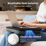 Office Lap Desk with Wrist Rest Wrist Rest, Mouse Pad, and Phone Holder Large Laptop Bed Desk for Notebook