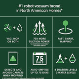 iRobot Roomba 104 2in1 Vacuum & Mop Robot - Self-Empties for 75 Days, Intense Power-Lifting Suction, Vacuums All Floors, Ideal for Pet Hair, LiDAR Smart Navigation Mapping, Mops Hard Floors