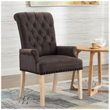 adochr Upholstered Fabric Accent Dining Chair, Elegant Tufted Club Dining Room