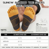 Sunew Five Finger Socks Women, Viscose Made from Viscose Odor Free Breathable Mesh Crew Five Finger Toe Socks for Running Walking Athletic Grey+Yellow 3 Pairs Small