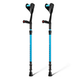 FUSHIDE Forearm Crutches for Adults,Crutches for Men or Women, Lightweight Elbow Crutches, 10-Level Adjustable Height, 3-Part Removable Crutches with Rubber Handles & Comfortable Grip, 1Pair