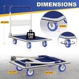Foldable Push Cart Dolly | 330 lbs. Capacity | Heavy Duty Moving Platform Hand Truck