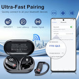 Earbuds Wireless Earbuds 120H Playback Bluetooth 6.1 Headphones IPX7 Waterproof Stereo Bass Over-Ear Headphones