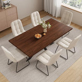 ZckyCine Expandable Dining Table Set for 6-8 People