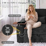 Dreamzie 65'' Convertible Sleeper Sofa Bed with Swivel Side Table