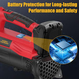 Leaf Blower for Milwaukee 18V Battery, 450CFM Electric Leaf Blower with 130MPH, Yard (Battery Not Included) (Red)
