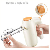 Mini Electric Hand-held Egg Beater, 5-Speed Adjustable Hand-held Kitchen Mixer with 2 Large Mixers