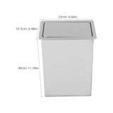 Wakauto Stainless Steel Countertop Trash Can Swing Lid Built-in Kitchen Bin