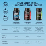 L-Arginine and L-Citrulline for Men, Nitric Oxide Support, 30 Servings