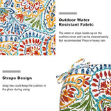 DYTXIII Set of 4 Outdoor Chair Cushions with Ties,Water Repellent Patio Chair