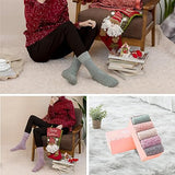 SISOSOCK 5 Pairs Fuzzy Soft Cozy Comfortable Socks for Women, Casual Sleep Comfy Socks, Perfect Warm Winter Gifts for Women